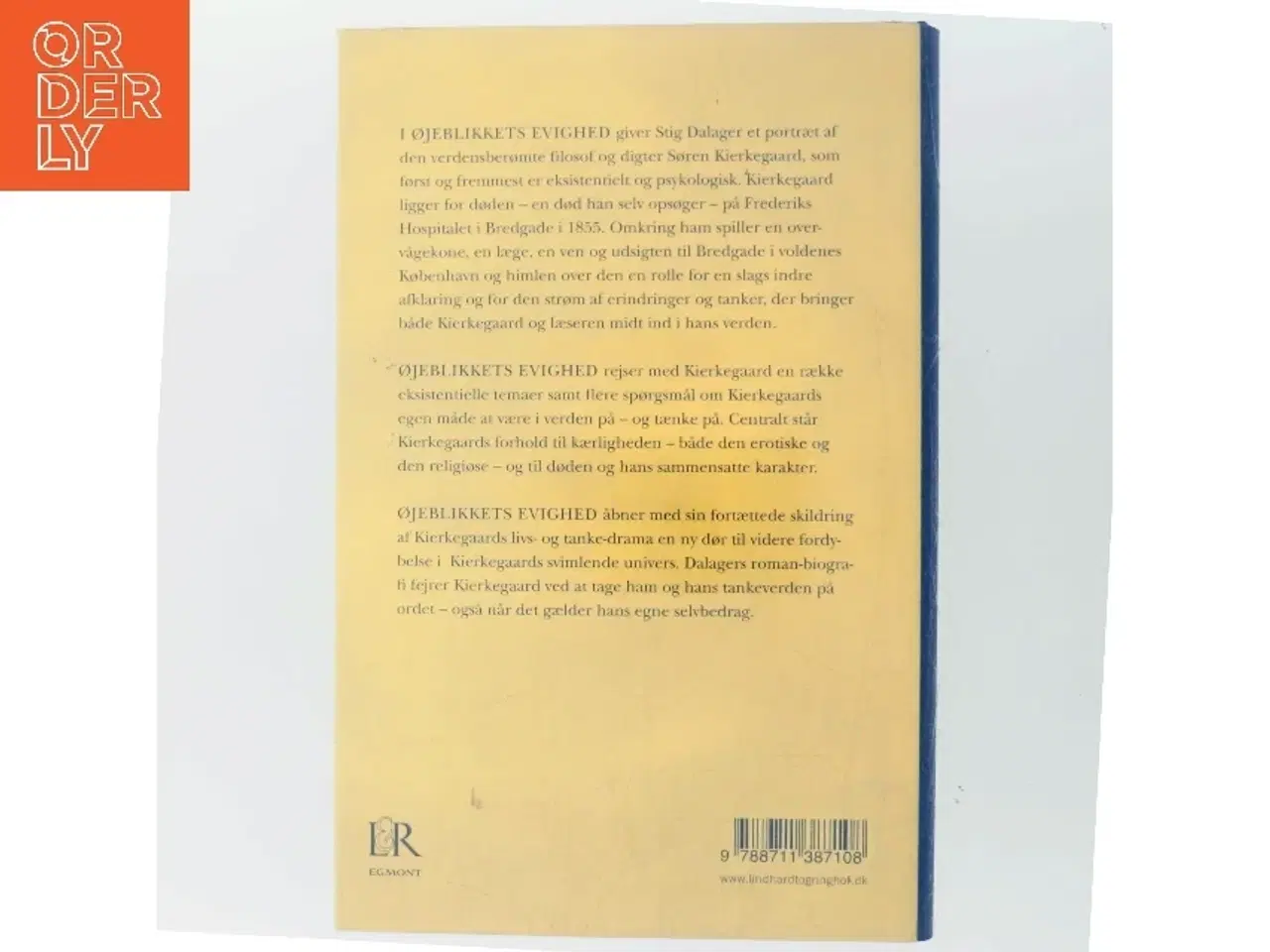 Billede 3 - Øjeblikkets evighed : roman om Søren Kierkegaard af Stig Dalager (Bog)