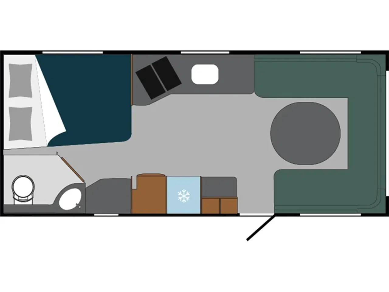 Billede 11 - 2024 - Polar Blueline 590 FWA   Dejlig vintervogn fra Polar med  fransk dobbeltseng fra Hinshøj Caravan A/S