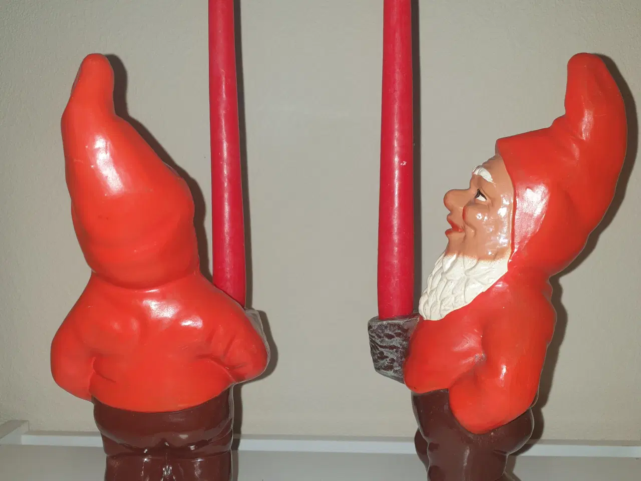 Billede 3 - 4 Antikke Store Nisser i Rødler