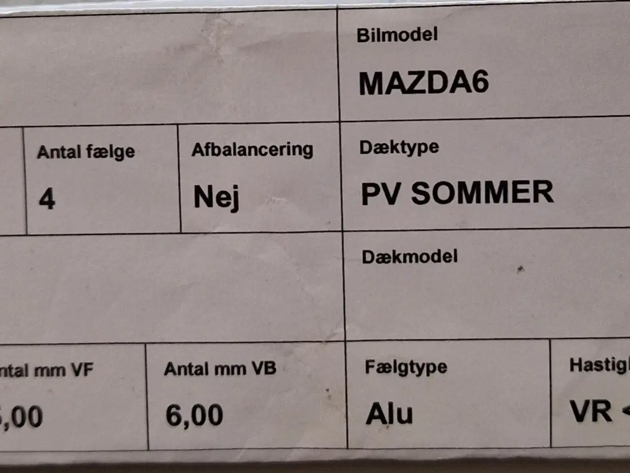 Billede 3 - 4 Dæk med fælge til Mazda 6