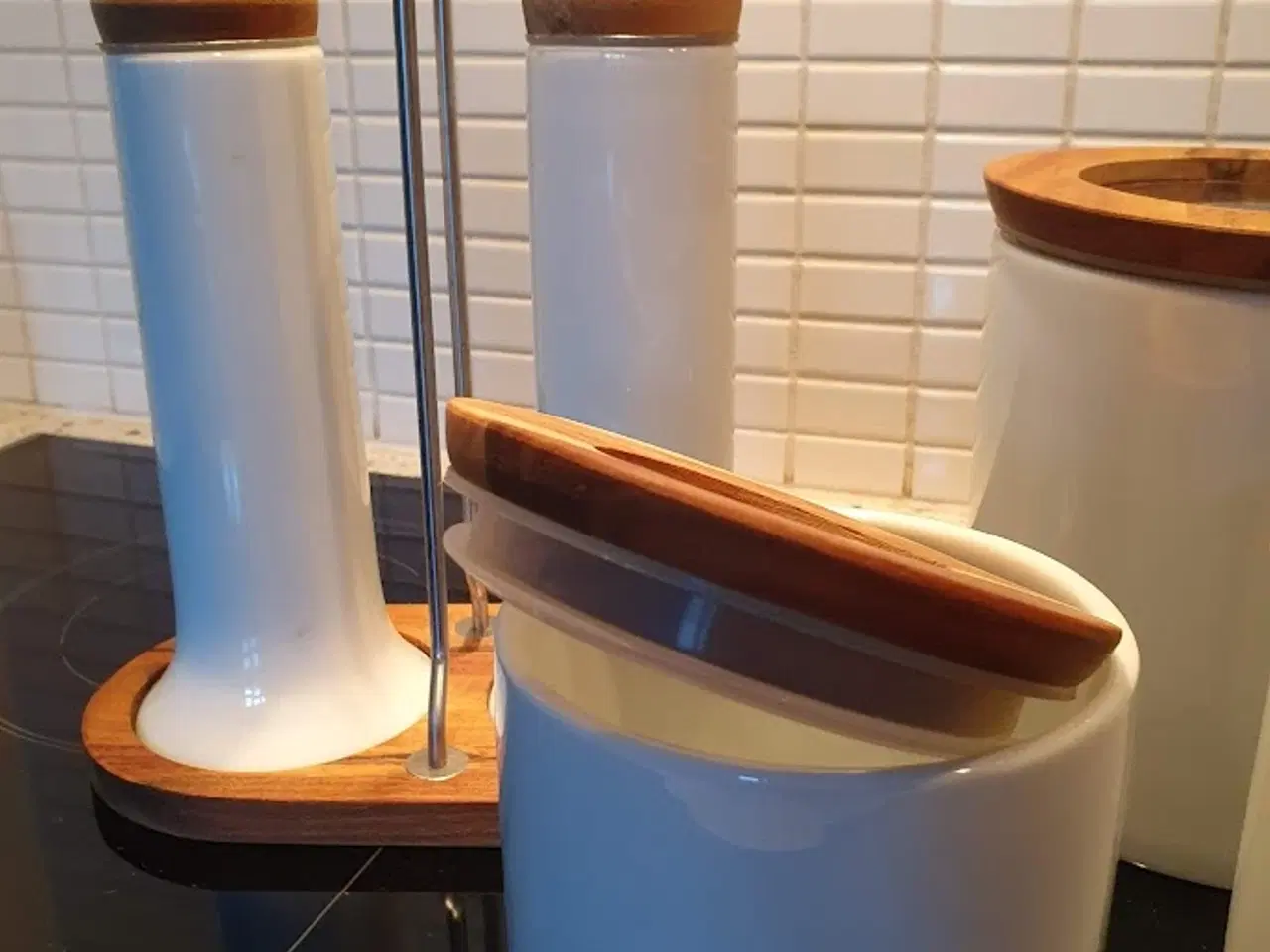 Billede 4 - Opbevaringskrukker og olie eddikesæt i porcelæn