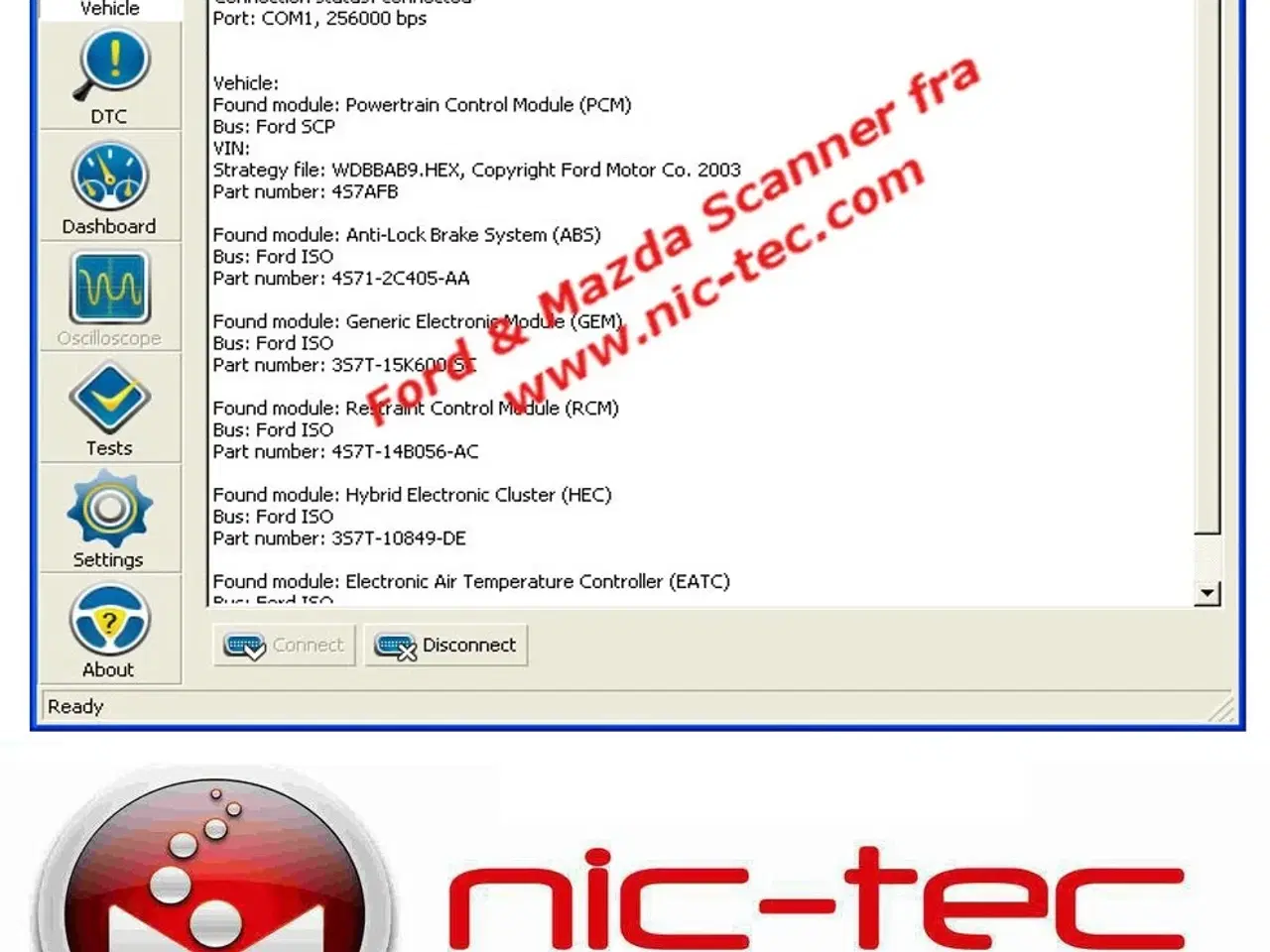 Billede 2 - Diagnosescanner til Ford og Mazda - bilspecifik tester til PC via USB