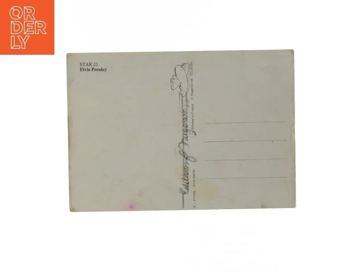Billede 2 - Vintage postkort af Elvis Presley fra Editions Piégeons (str. 10,5x15 cm)