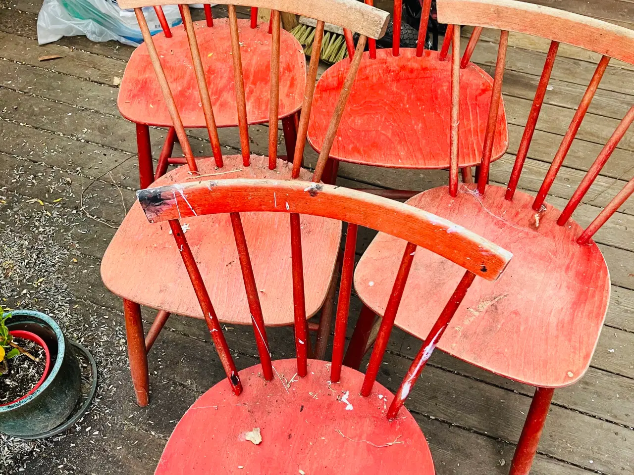 Billede 1 - Gamle FDB stoler rød
