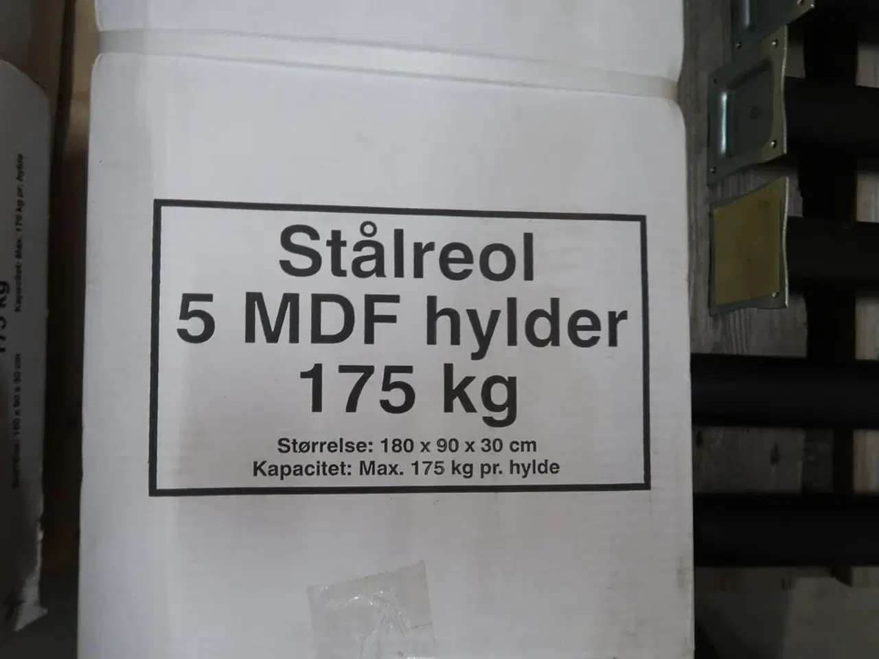 Billede 3 - 2 stk. Work-it stålreol med 5 træhylder 1800×900×300 mm galvaniseret