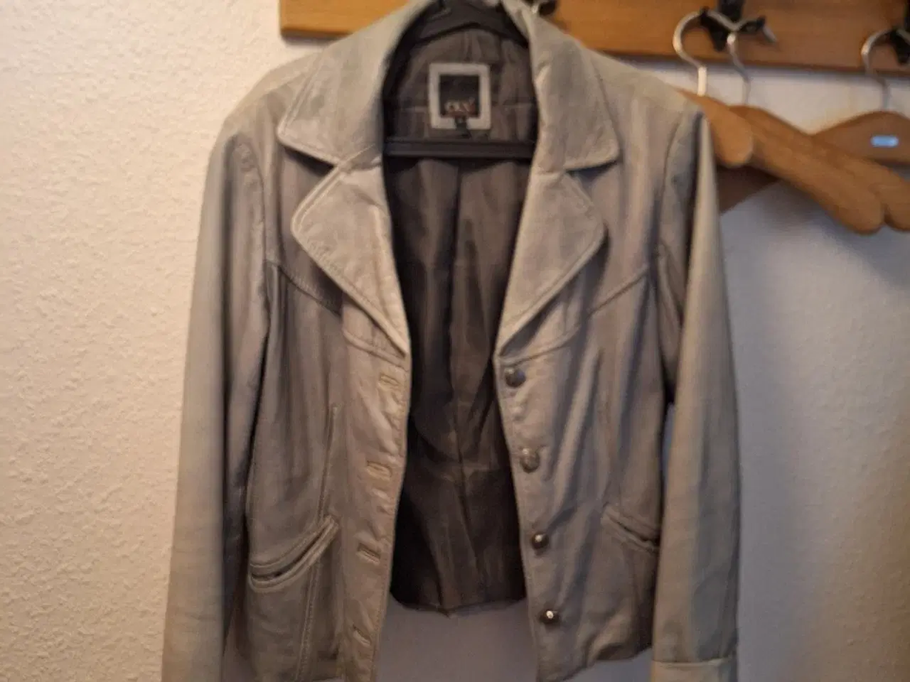 Billede 4 - CKN Danish real leather jakke grå størrelse L