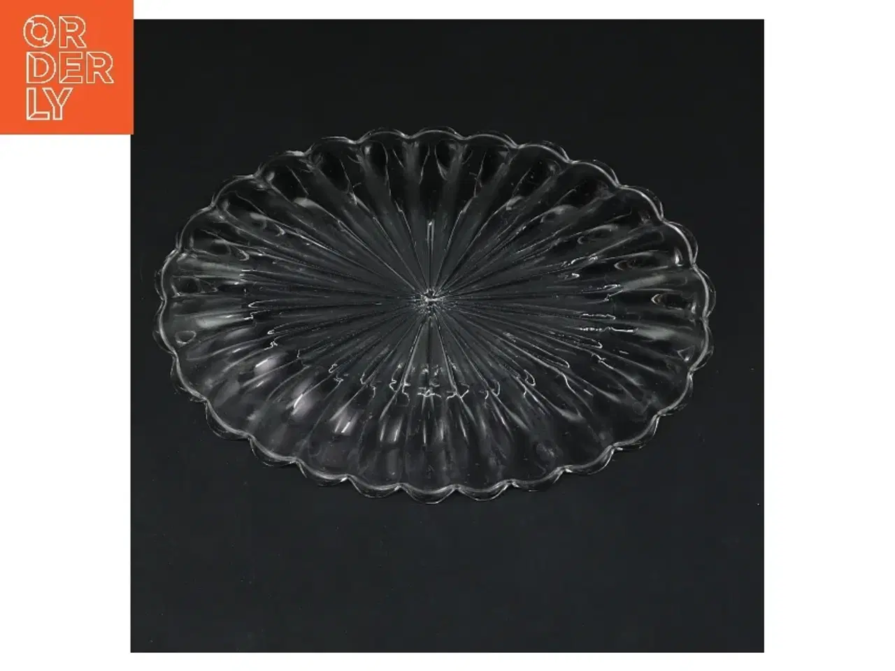 Billede 3 - Oval asiet, presset glas (str. 15,5x10,5 cm)