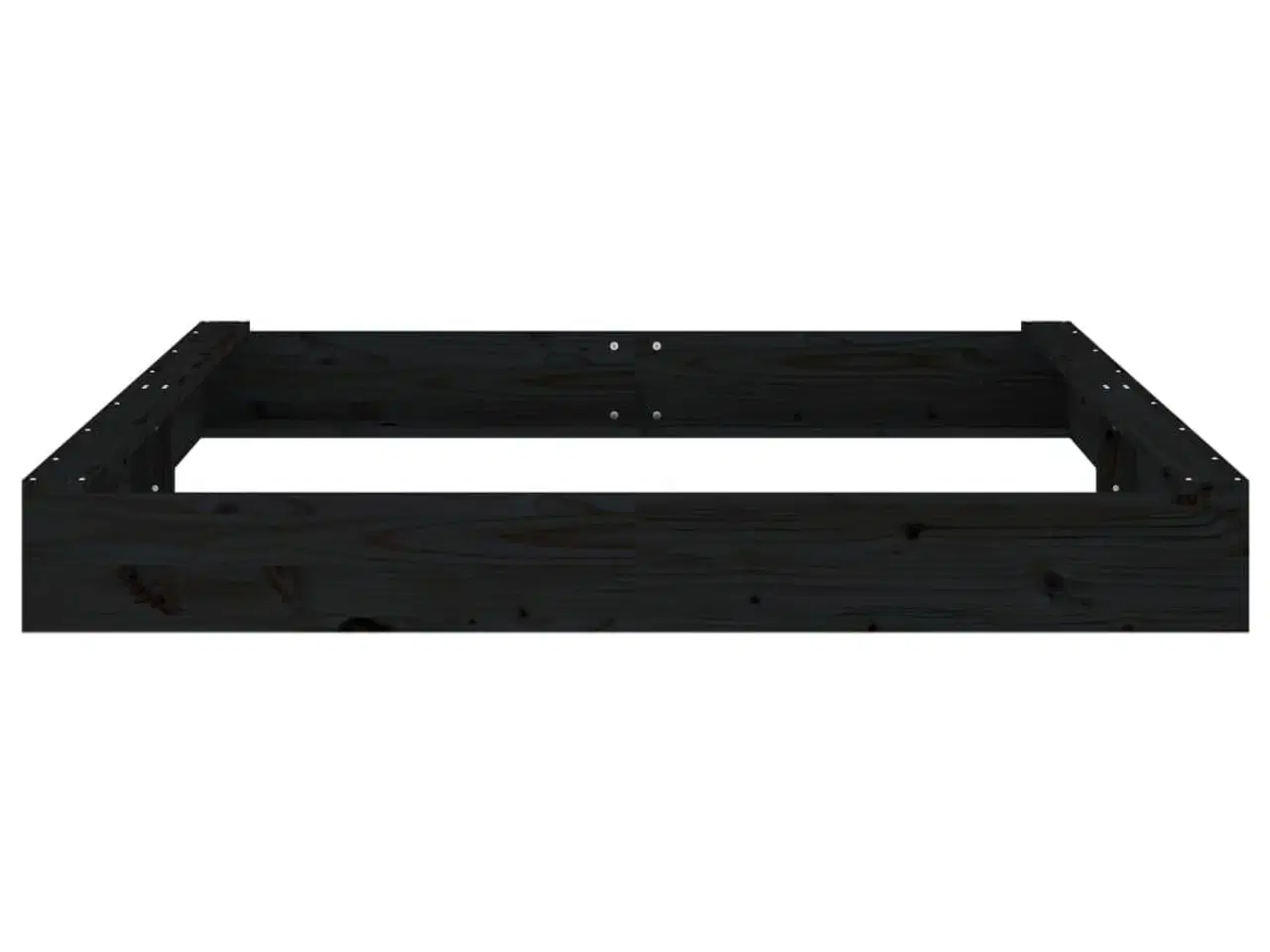 Billede 5 - Sandkasse med sæder firkantet massivt fyrretræ sort