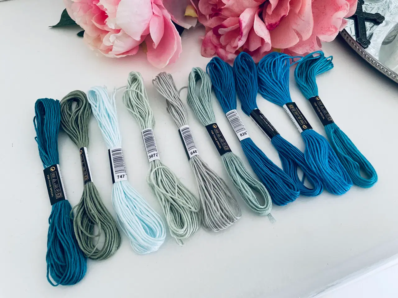 Billede 1 - Blandet broderigarn i bomuld 