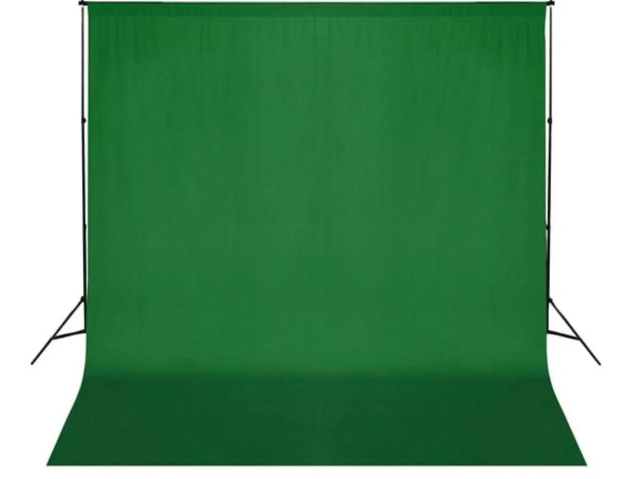 Billede 1 - Fotobaggrund uden stativ 300x300 cm bomuld chroma key grøn