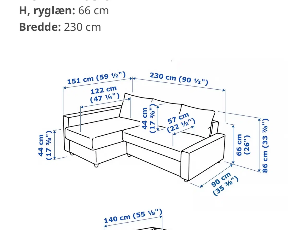 Billede 8 - Sovesofa med chaiselong 