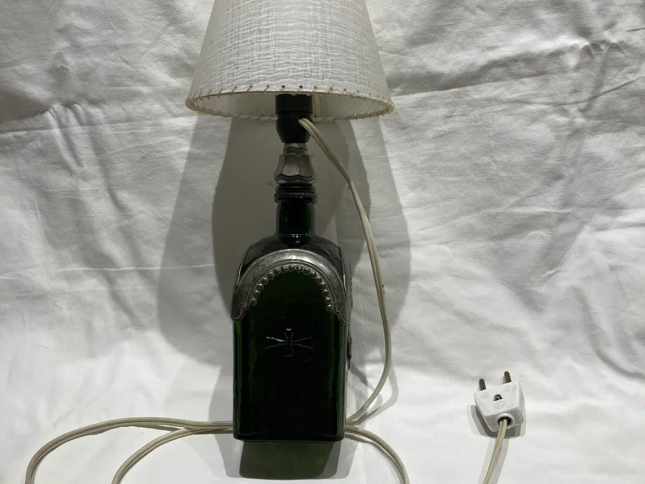 Billede 4 - Bordlampe glas tin