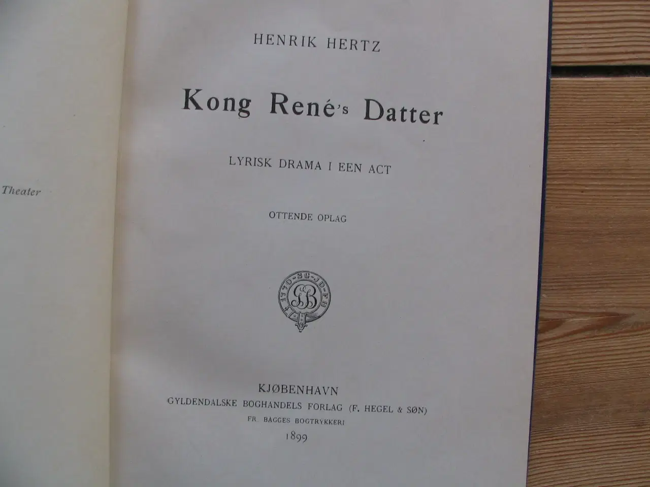 Billede 2 - Henrik Hertz. Kong Renés datter. fra 1899