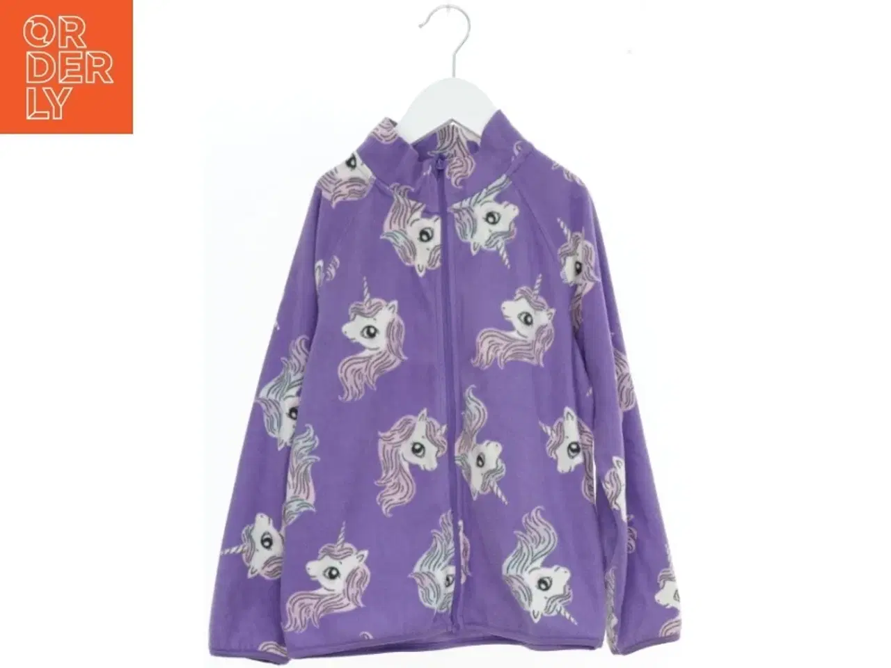 Billede 1 - Børns fleecejakke med enhjørningemotiv fra H&M (str. 128)