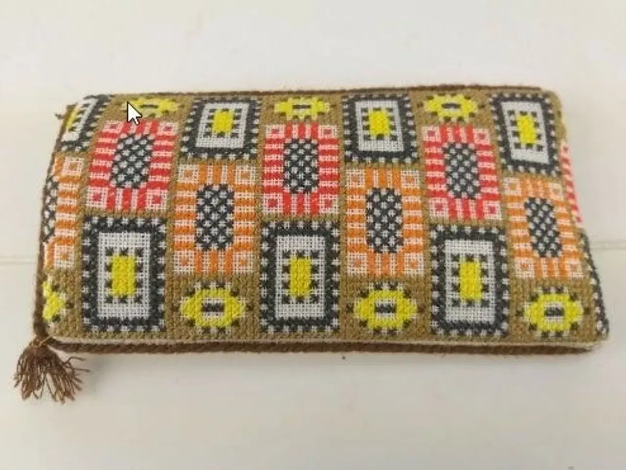 Billede 1 - Flot vintage broderet brilleetui.