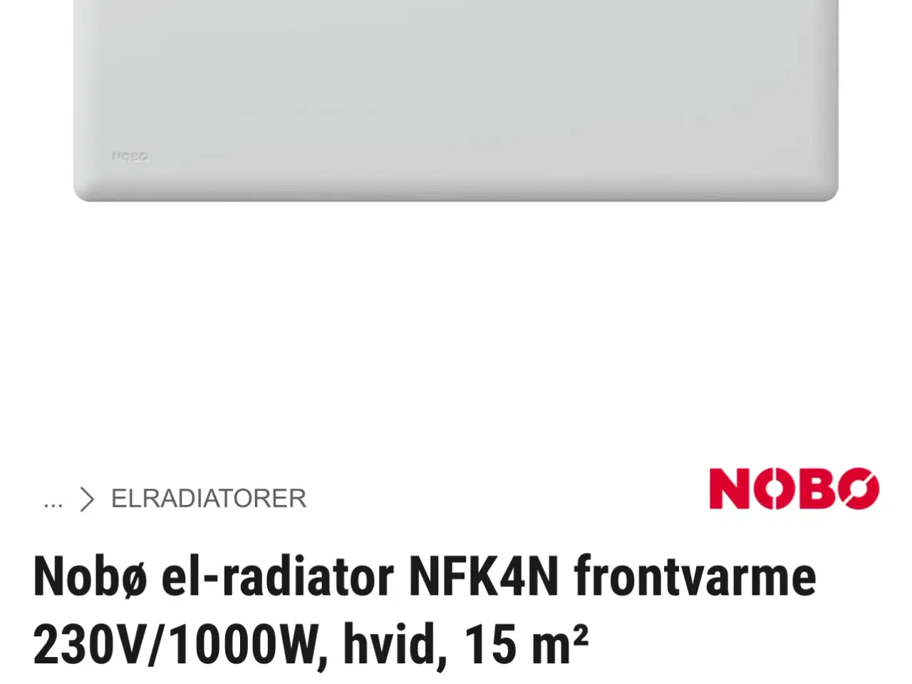 Billede 4 - Nobø el-radiator 1000W