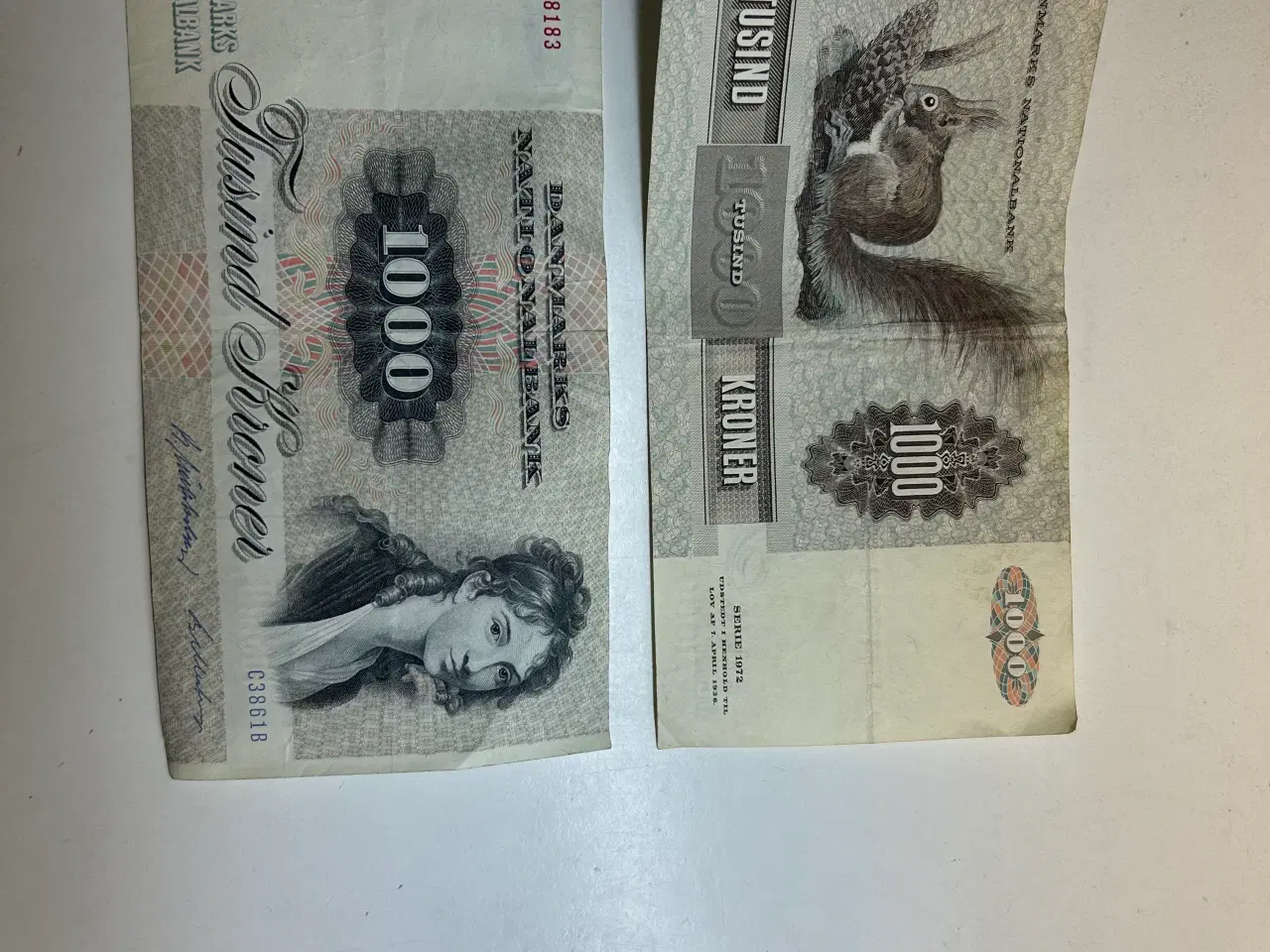 Billede 3 - 1000kr seddel med egeren 