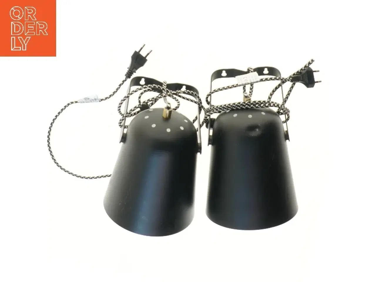 Billede 2 - Sort pendel lamper (str. 2 stk 21 cm)