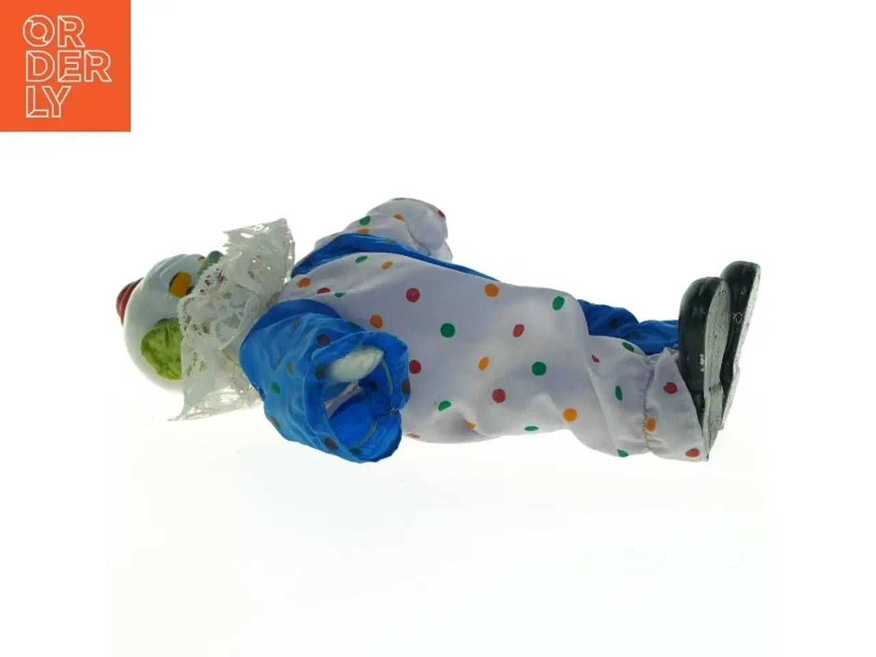 Billede 2 - Porcelænsklovn med prikket tøj (str. 29 x 20 cm)