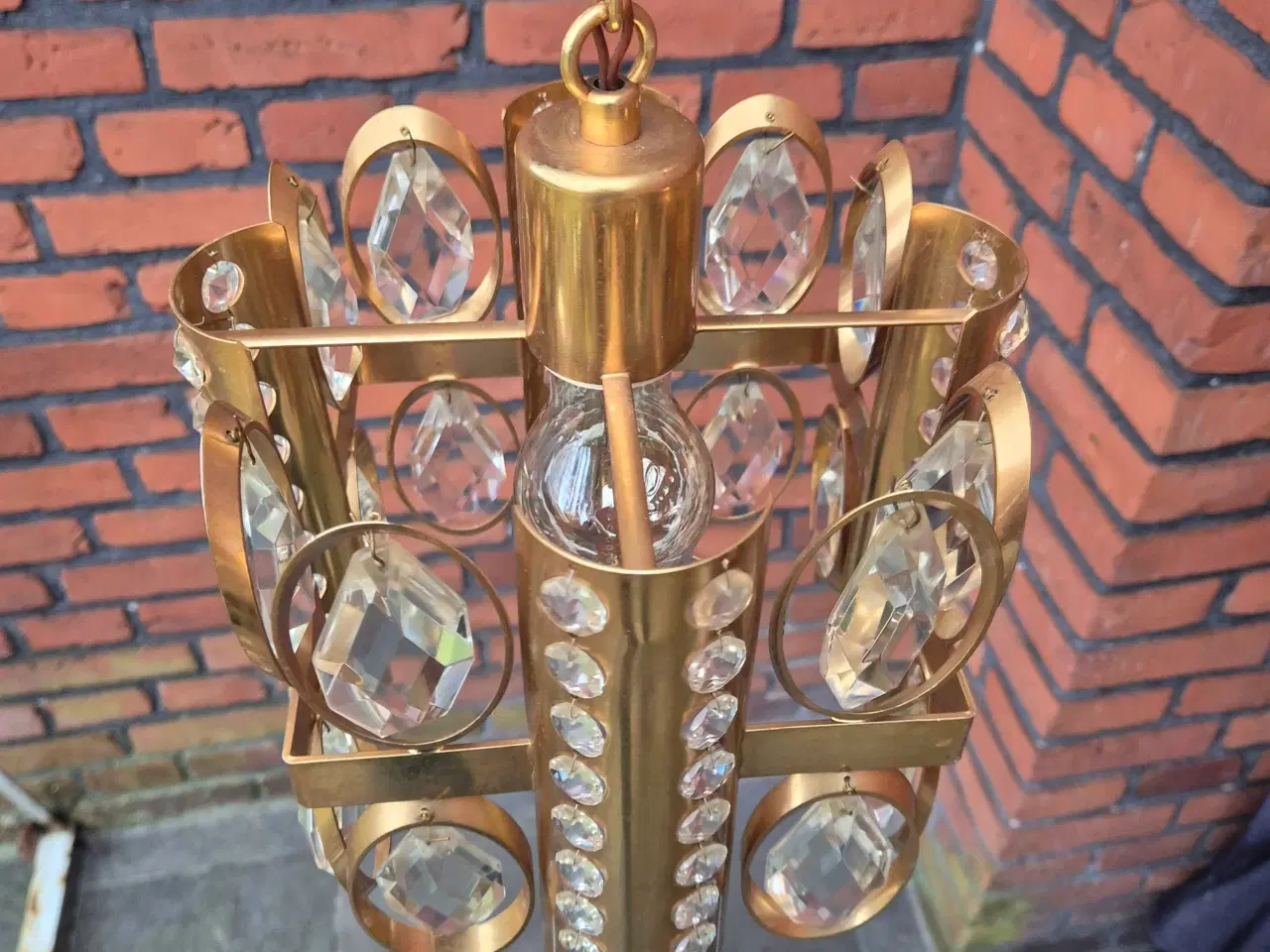 Billede 4 - Fin retropendel med prismer i klart glas