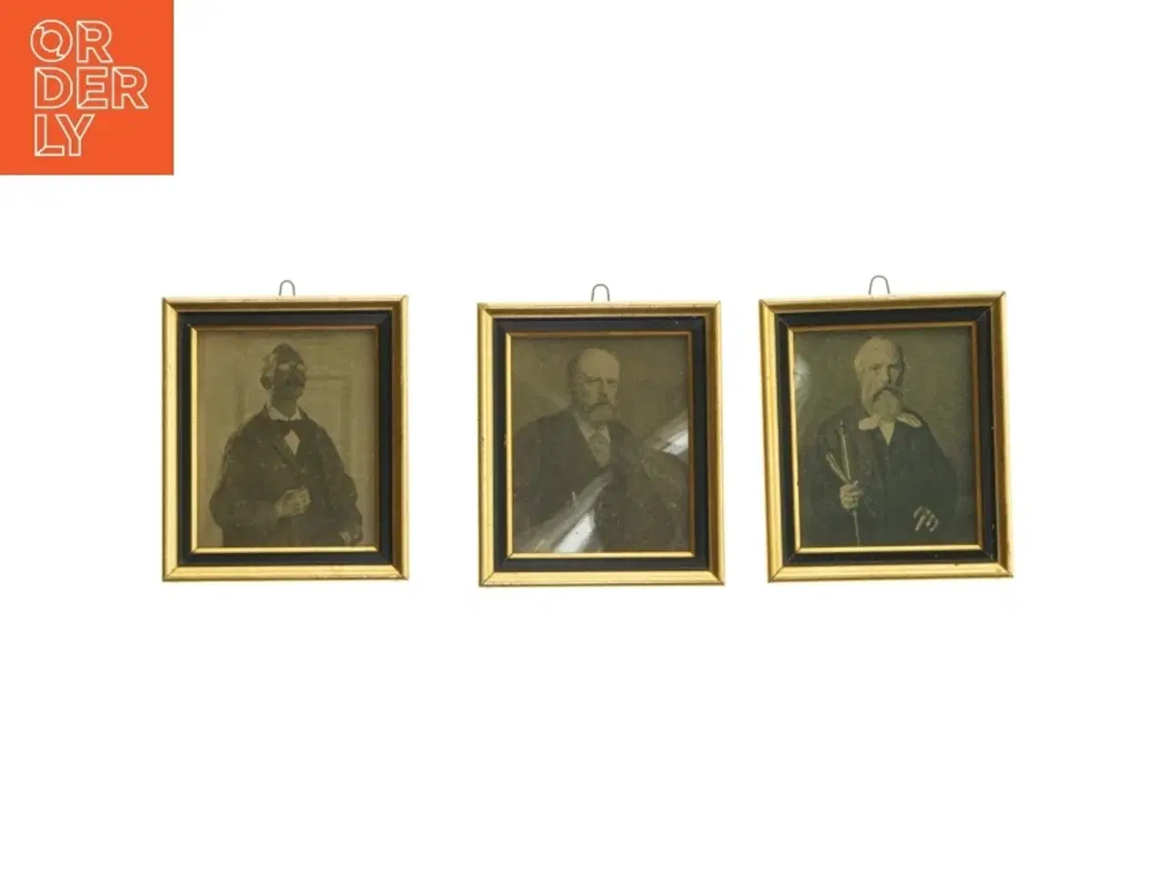 Billede 1 - Vintage billeder i guld rammer (str. 11x9,5 cm)