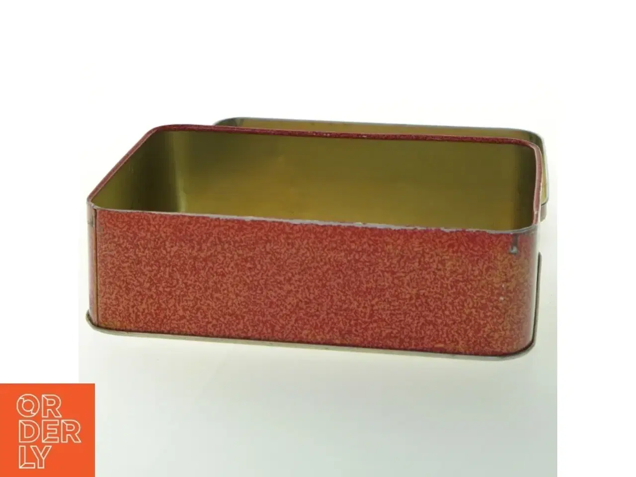 Billede 5 - Dekorativ metalæske med landskabsmotiv (str. 19,5 x. 13,5 cm)