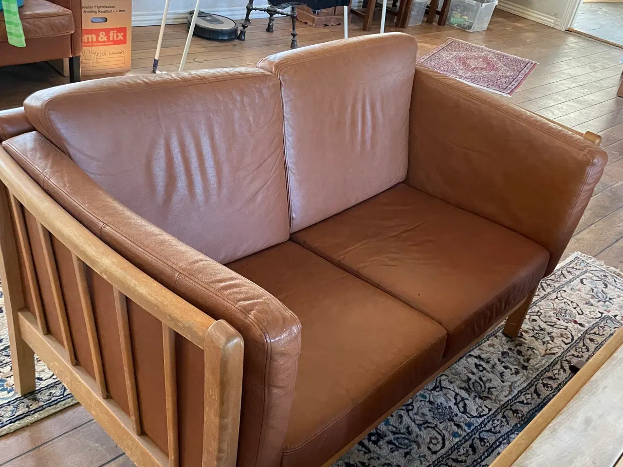 Billede 1 - Lædersofa 