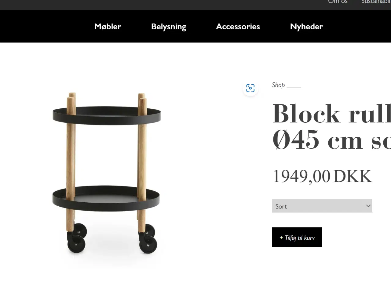 Billede 1 - normann Copenhagen Block rullebord ø45cm