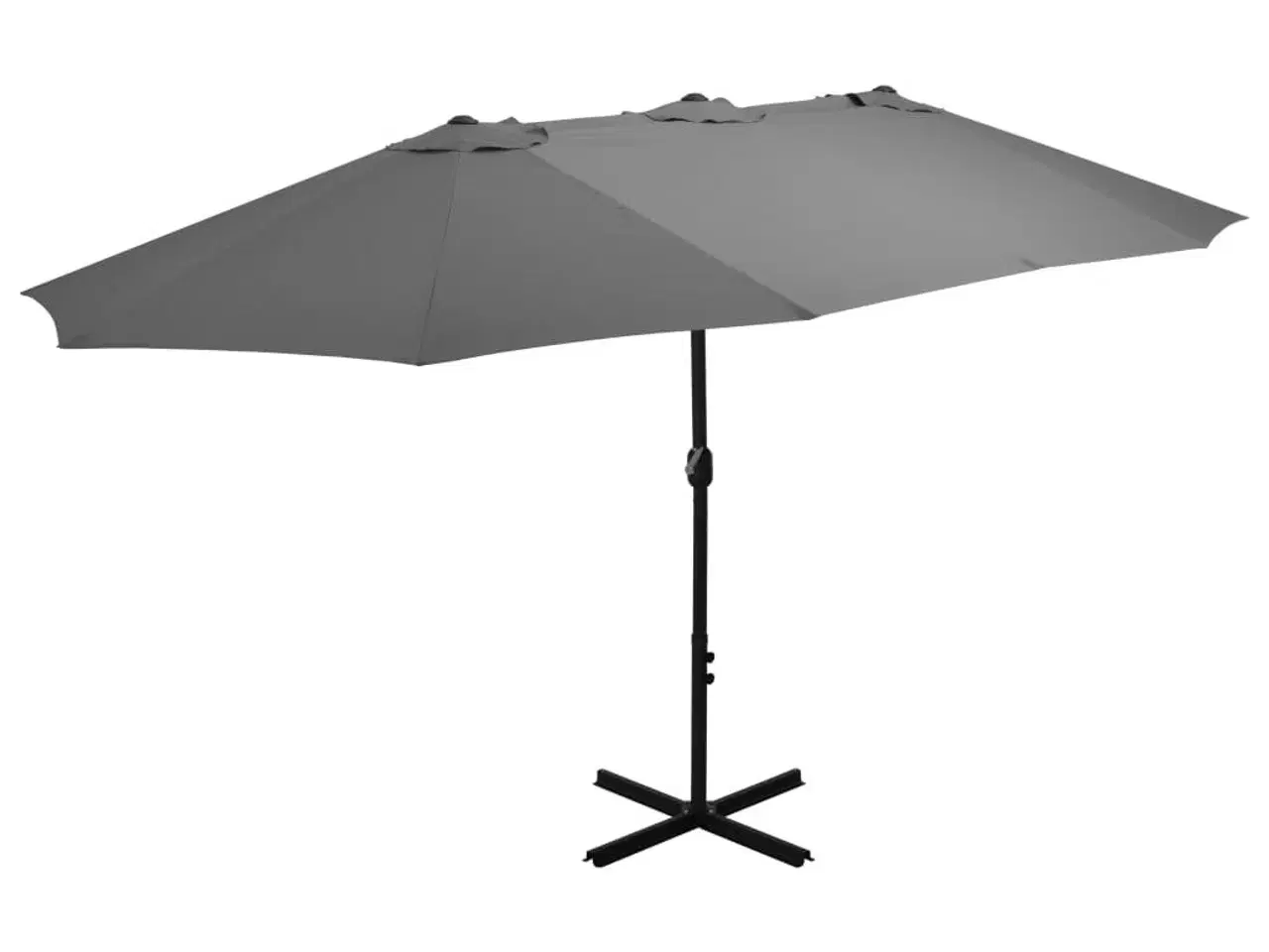 Billede 1 - Udendørs parasol med aluminiumsstang 460 x 270 cm antracitgrå