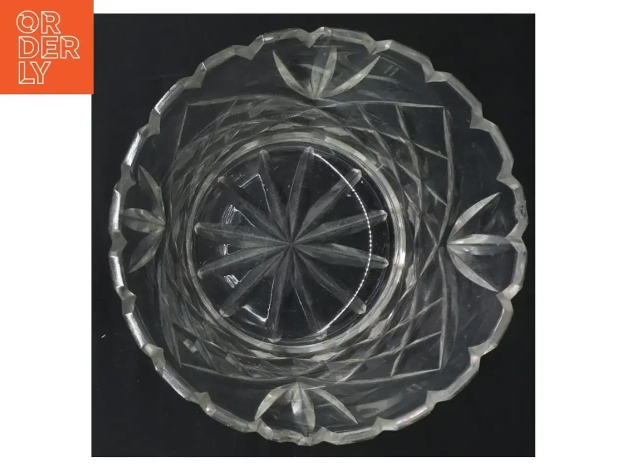 Billede 2 - Glasvase med diamantmønster (str. Ø 14 cm)