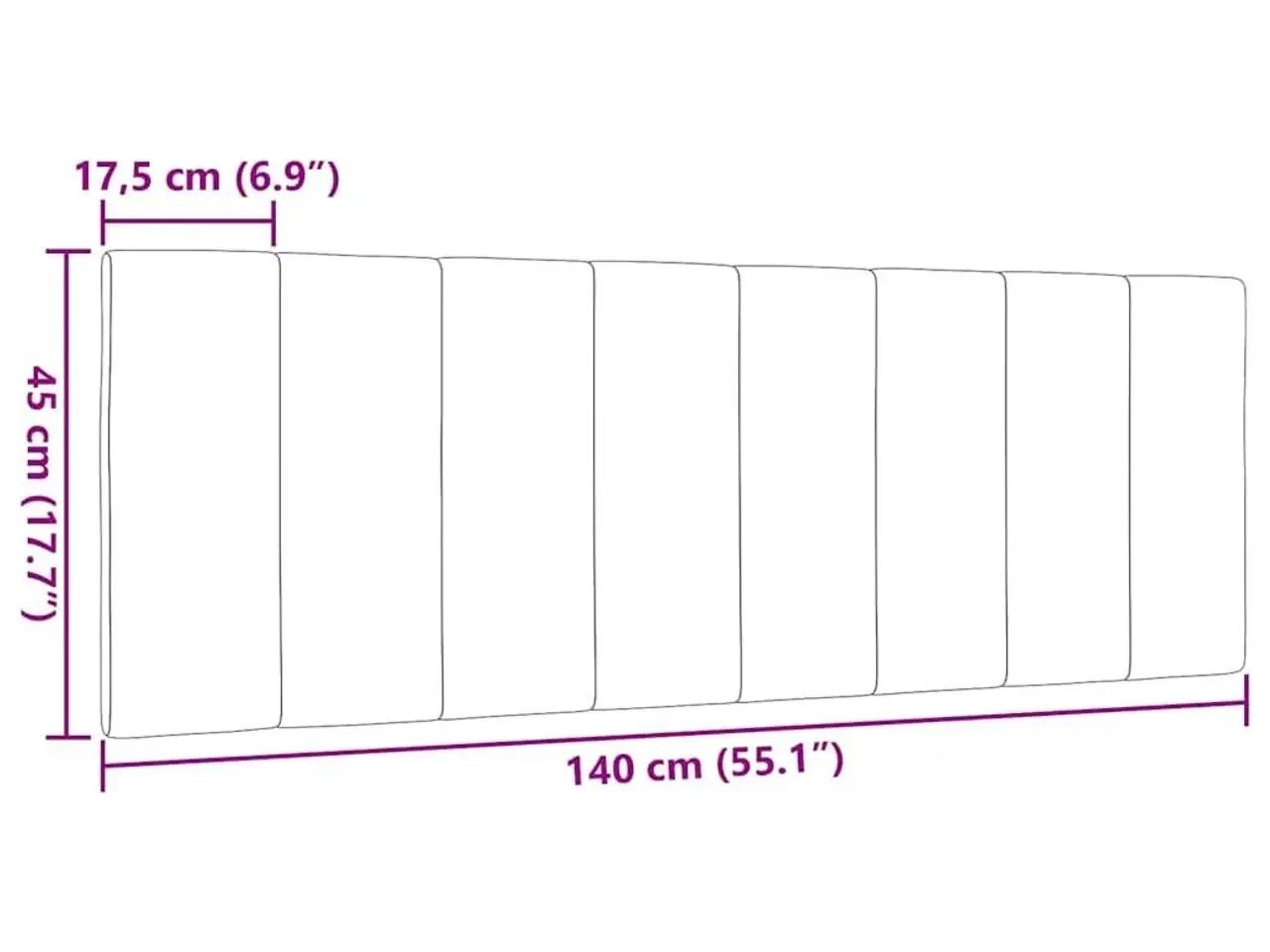 Billede 9 - Gavlpude Hanko 140 cm stof sort