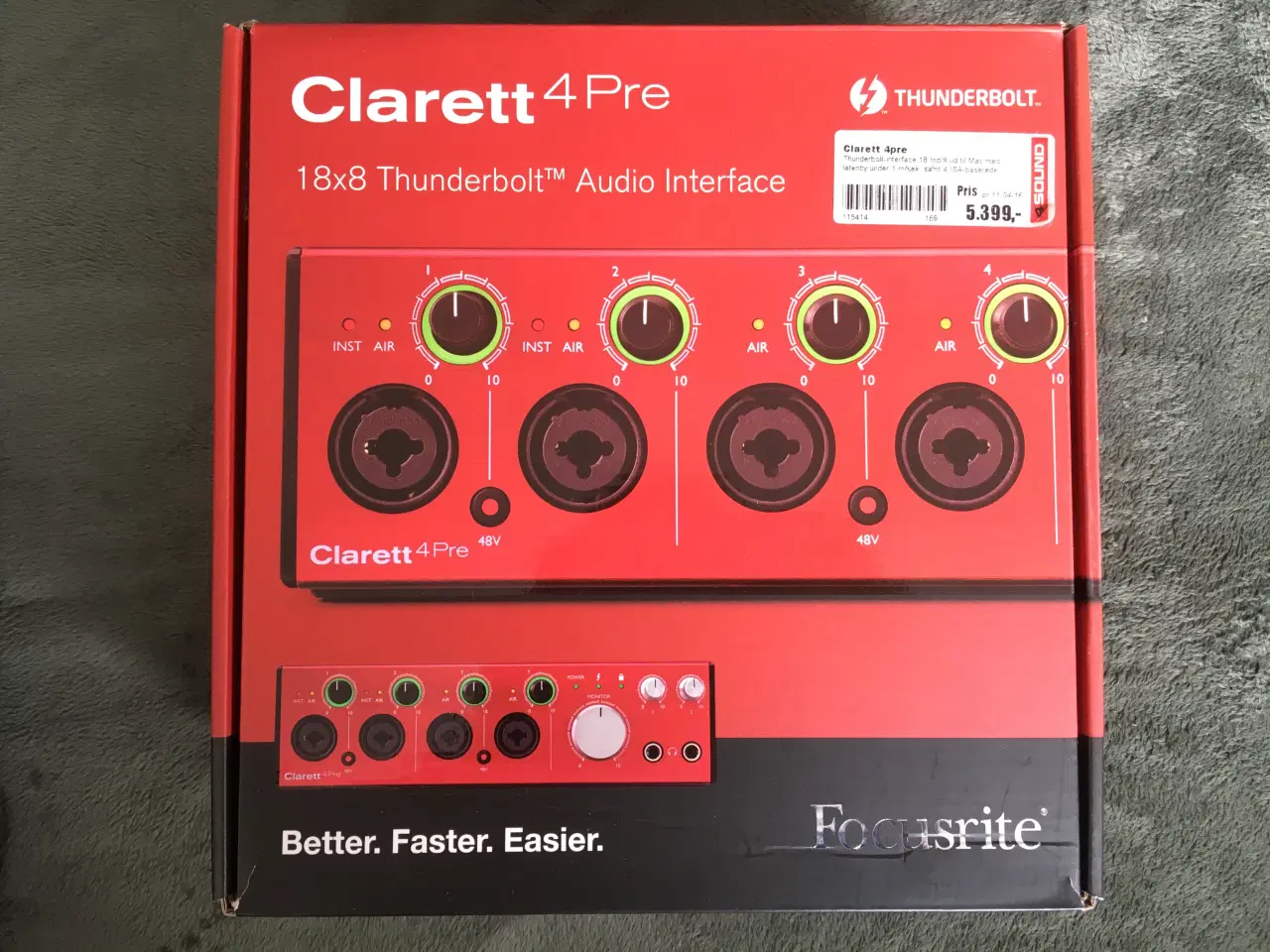 Billede 6 - Focusrite Clarett 4Pre Thunderbolt 2 Audio Interfa