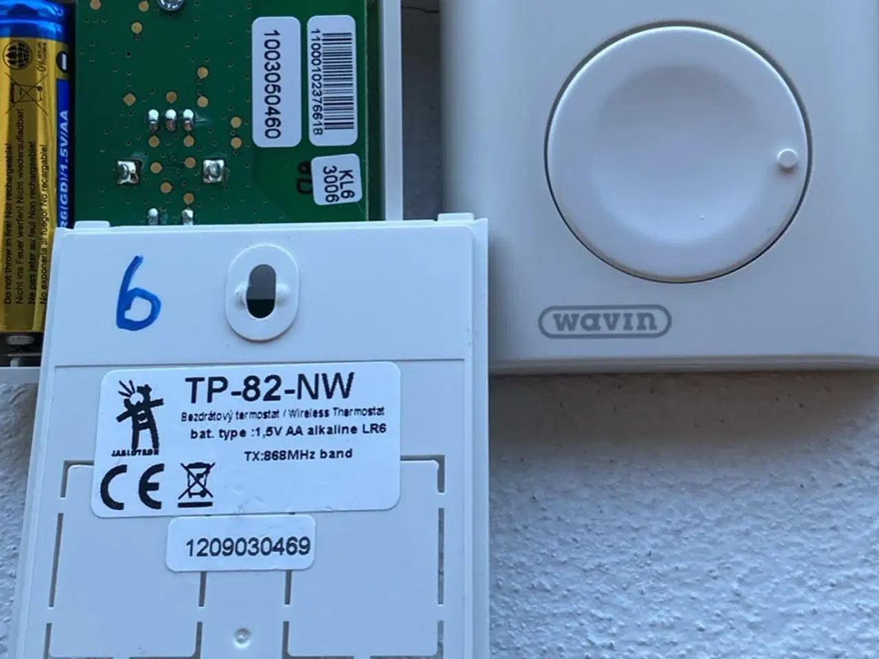 Billede 3 - TP82-NW Wavin trådløse termostater til 8000 serien