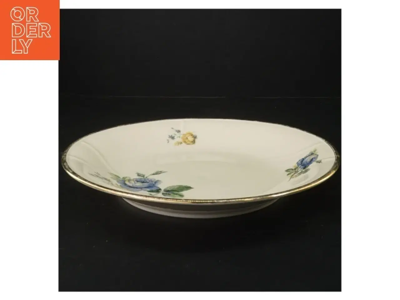 Billede 1 - Porcelænsfad med blomstermønster fra KPM (str. Ø 27 cm)