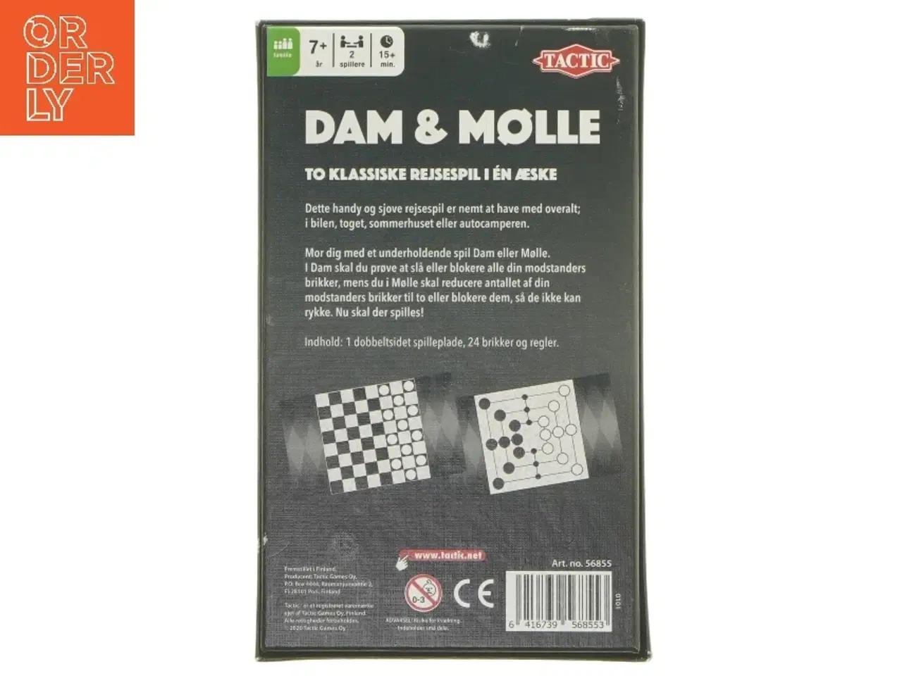 Billede 2 - Dam & Mølle rejsespil fra Tactic (str. 18,5x11,5 cm)