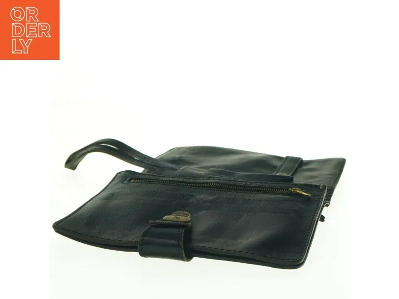 Billede 4 - Sort læderpung/taske fra Diesel (str. 24 x 16 cm)