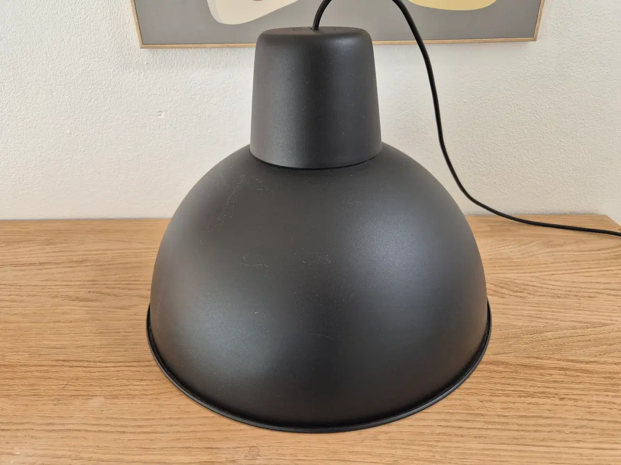 Billede 2 - 200.- for begge 2 Store MatSorte Lamper 39 cm i di