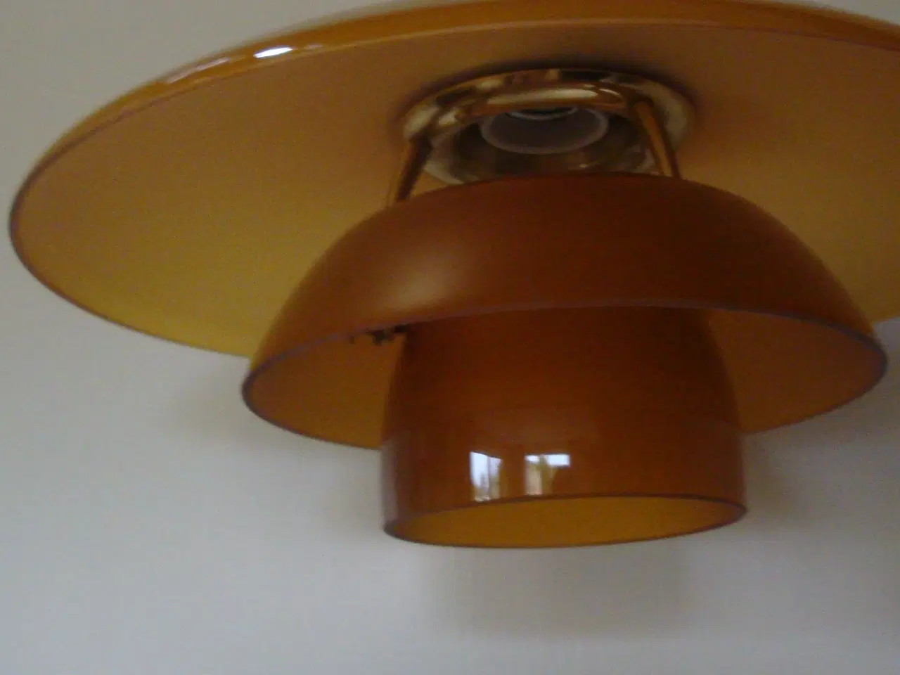 Billede 3 - 1 TILBAGE Ph pendler 3 1/2 - 3 rav glas + messing