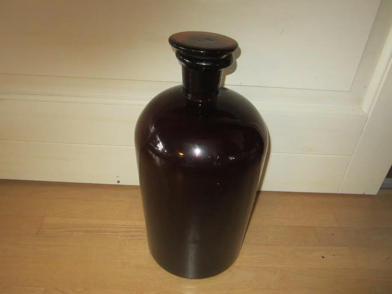 Billede 5 - Flot stor Apoteker flaske med prop/låg 36 cm i høj
