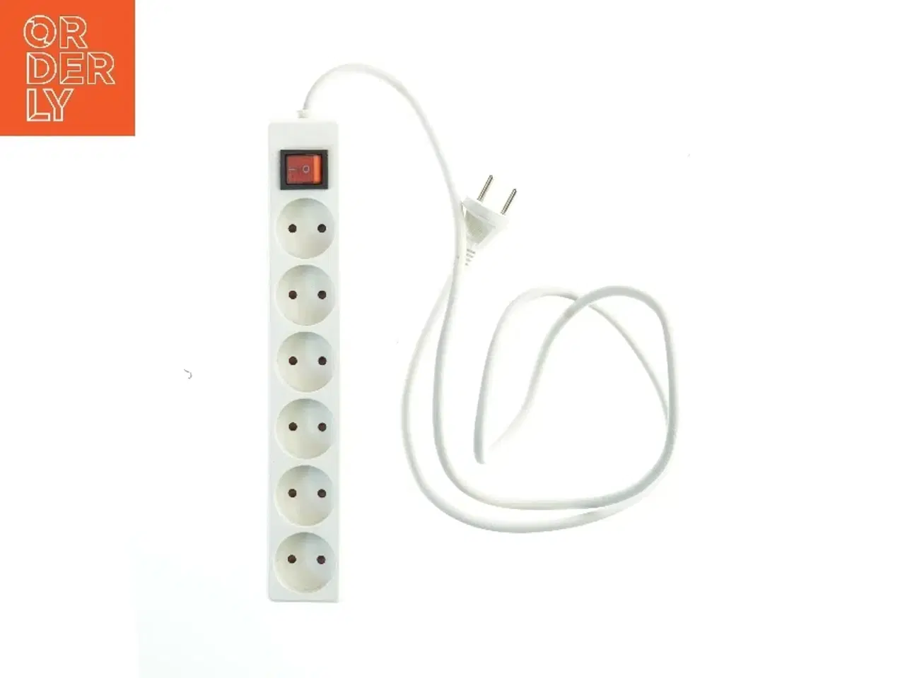 Billede 2 - Hvid stikdåse med 6 udtag og tænd/sluk-knap fra IKEA (str. 160 cm)