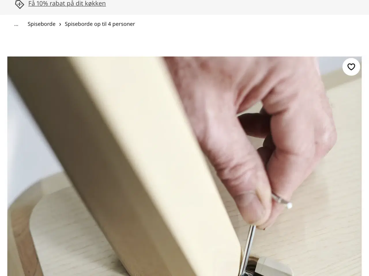 Billede 4 - Spidsebord i asketræ 140x78