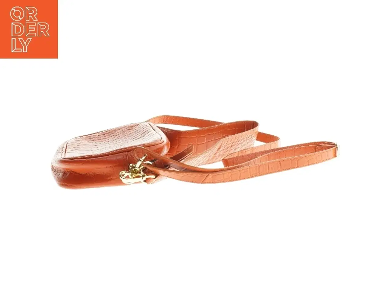 Billede 2 - Lille orange skuldertaske (str. 26 x 19 cm)