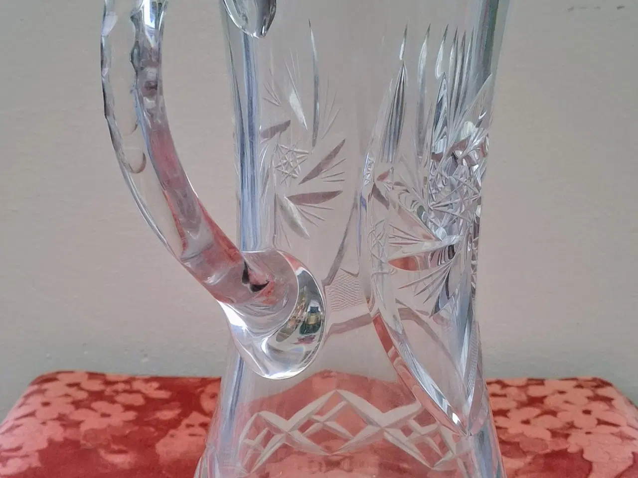 Billede 2 - Vand- eller juicekande i slebet krystalglas
