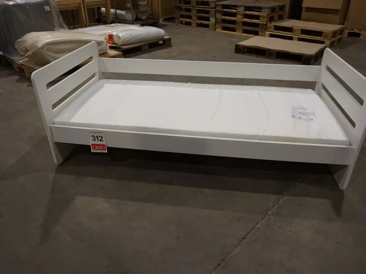 Billede 2 - Alpha juniorseng med madras 80x160 cm - hvid