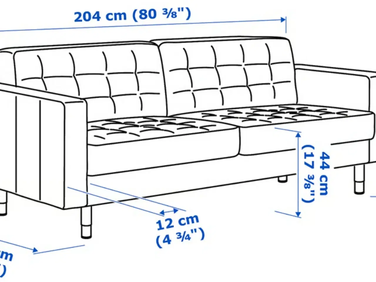 Billede 3 - Lædersofa 3-pers. (IKEA / Ny pris: 6.900 kr)