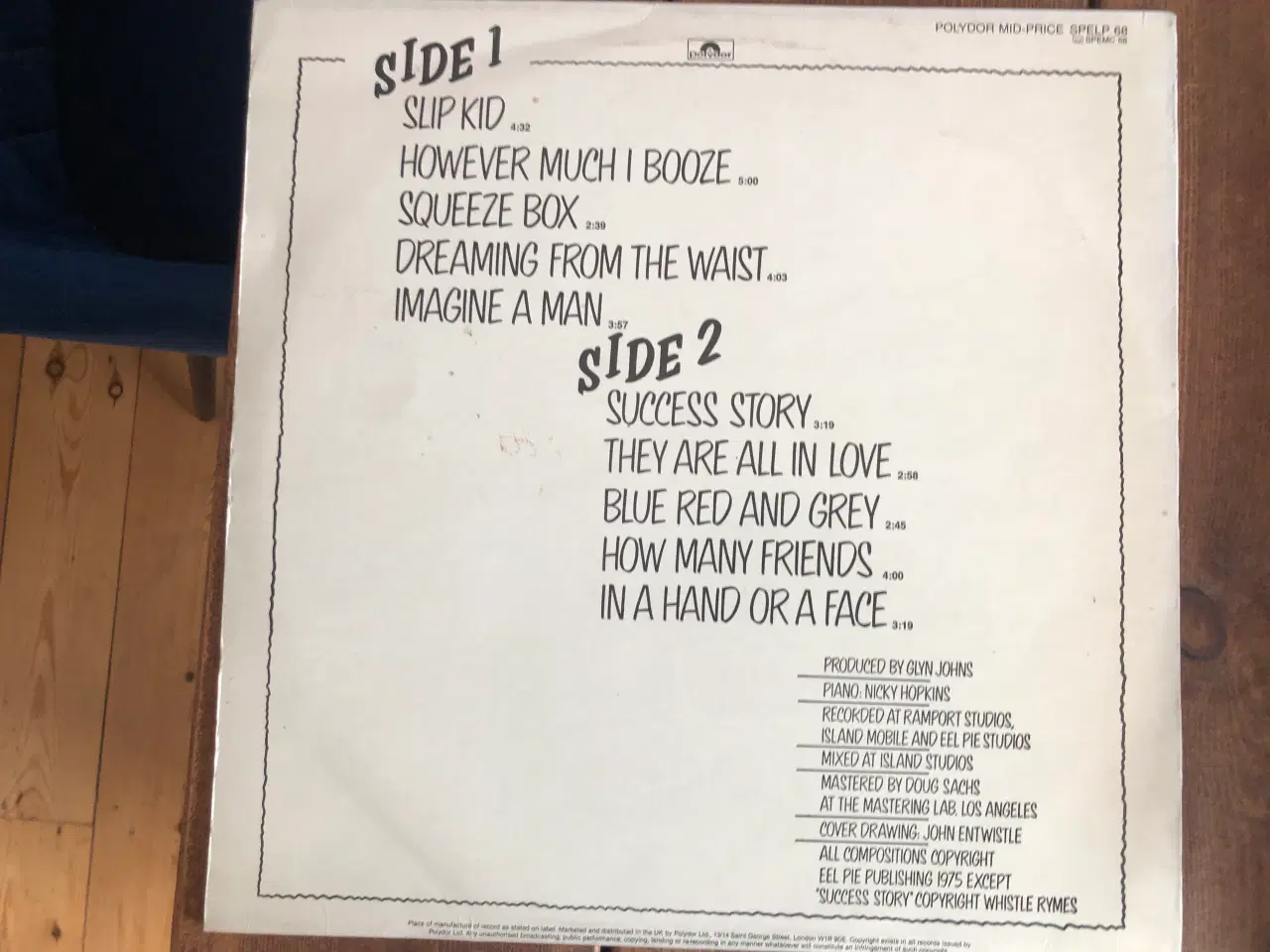 Billede 2 - LP. The Who. By Numbers. Vg+/Vg+