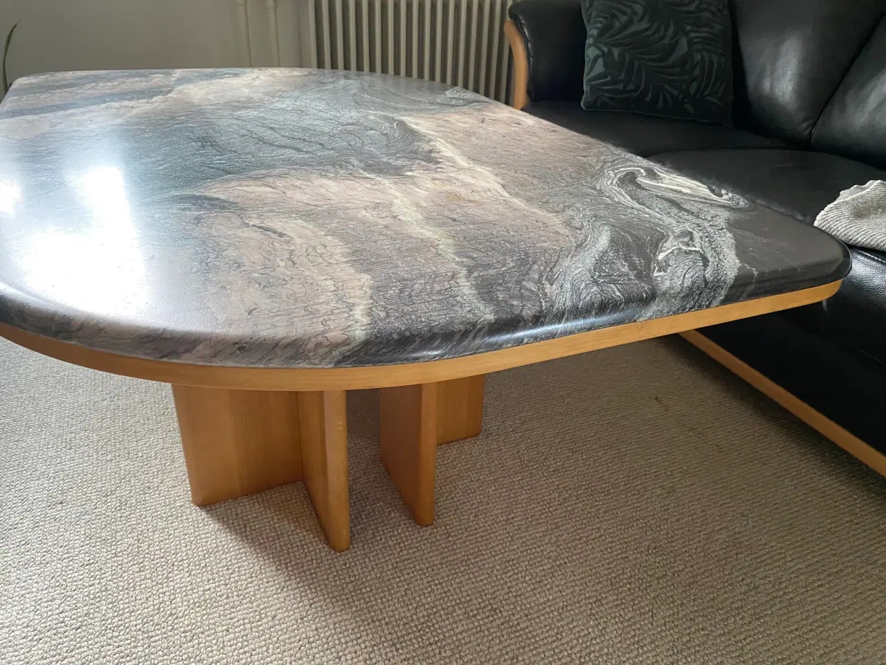 Billede 2 - đź’Ž SMUKT MARMOR/GRANIT Sofabord (Tungt!)