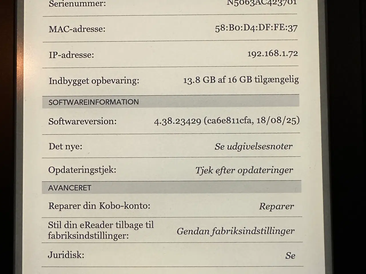 Billede 5 - E-bogslæser - Kobo Clara 2E Sort/Hvid skærm