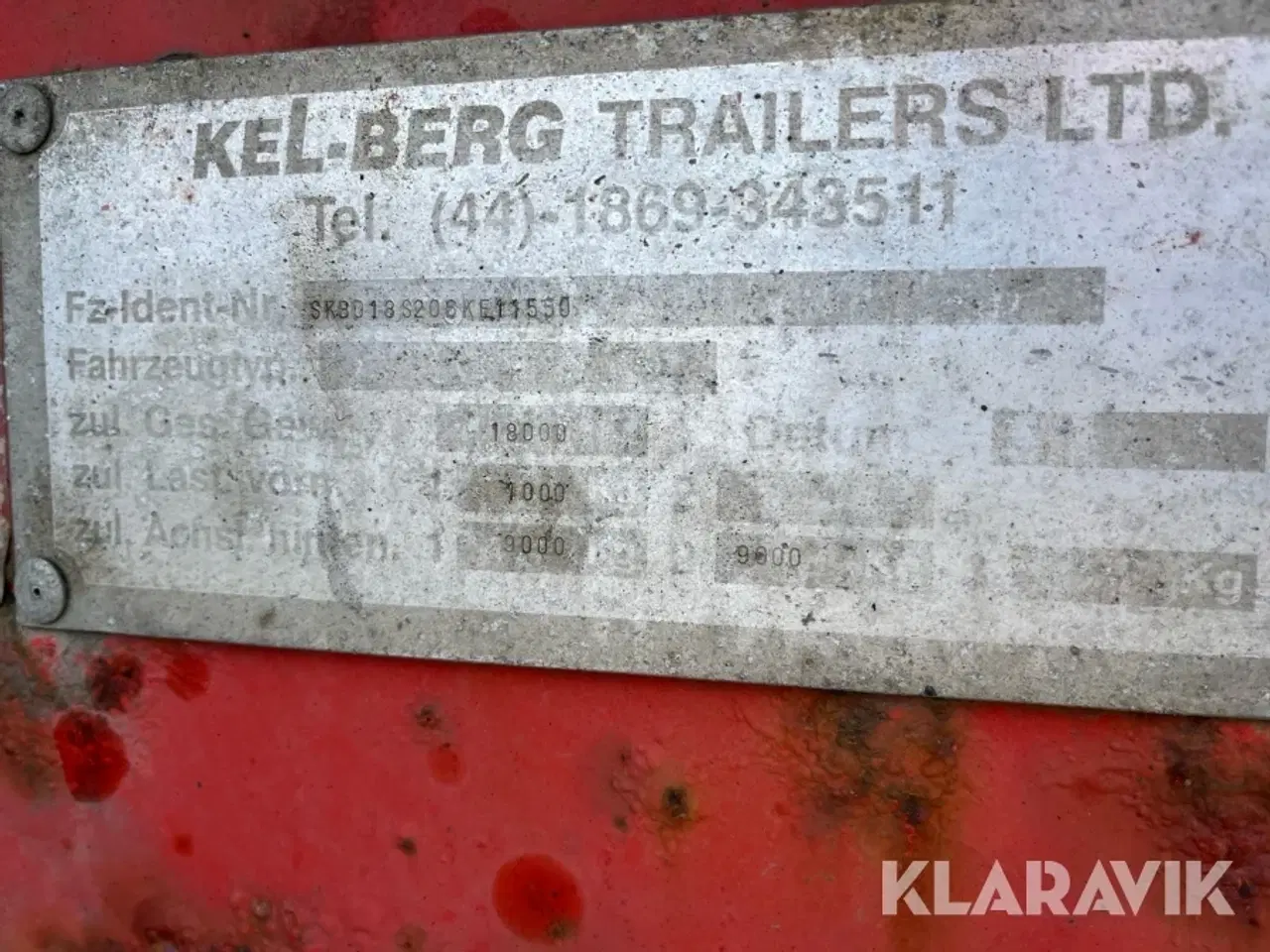 Billede 7 - Trailer Kel-Berg D18-2 asfalt kærre