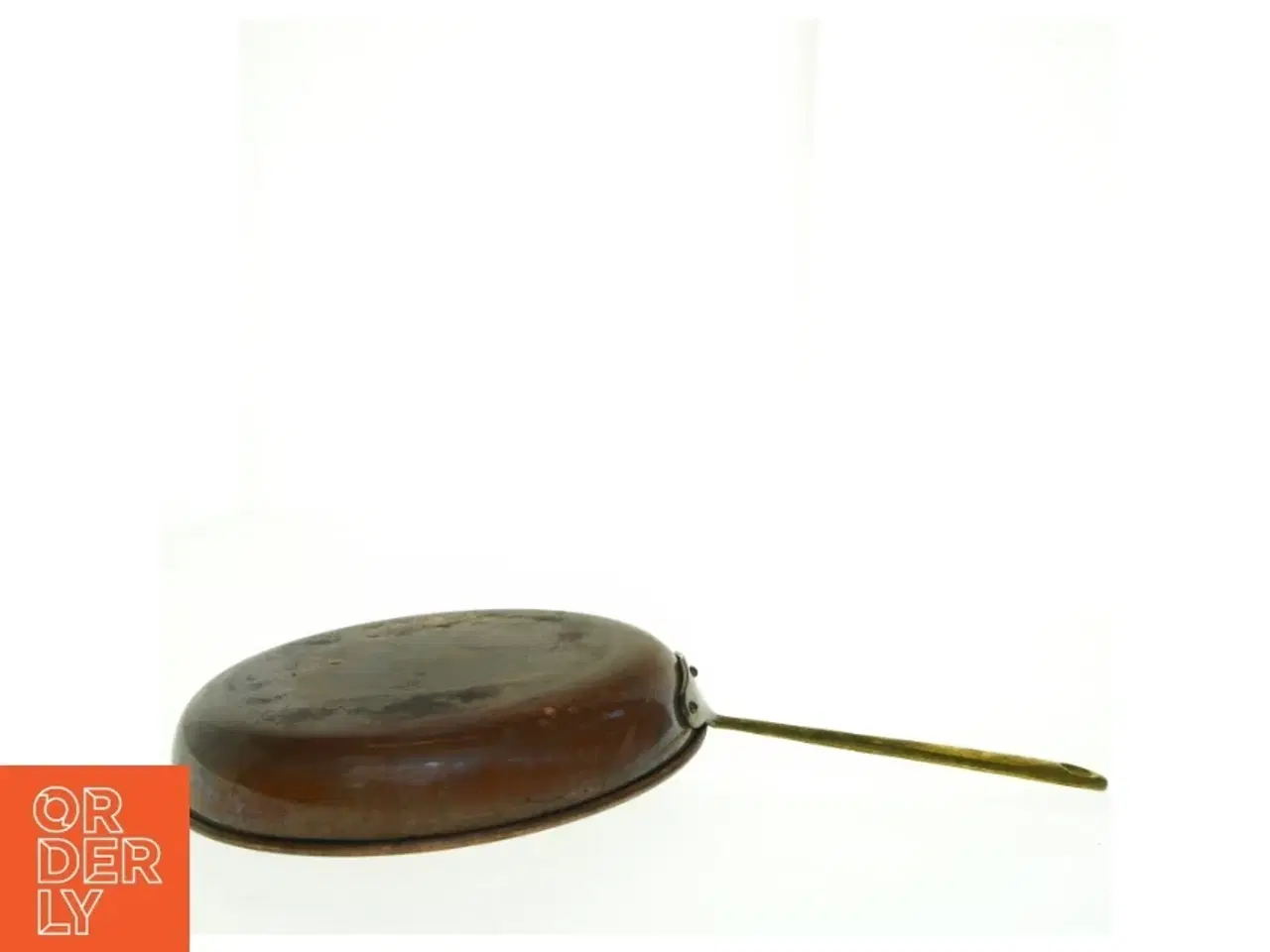 Billede 4 - Kobber pande med stålbelagt inderside,samt messinghåndtag diam 26, 5cm. (diam str. 26, 5 cm) (str. 26 cm)